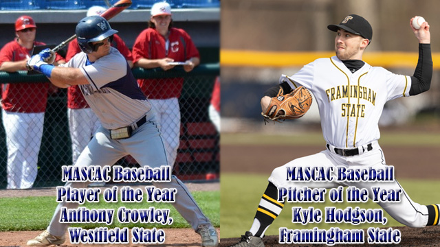 Westfield State’s Crowley, Framingham State’s Hodgson Earn 2019 Massachusetts State Collegiate Athletic Conference Player and Pitcher of the Year, Headline the Baseball All-Conference Team