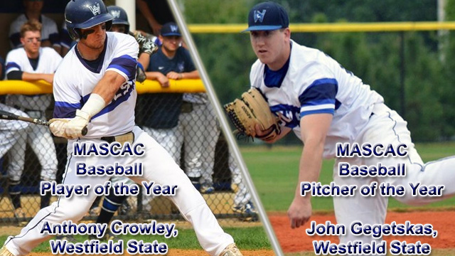 Westfield State duo of Crowley, Gegetskas Earn 2018 Massachusetts State Collegiate Athletic Conference Player and Pitcher of the Year, Headline the Baseball All-Conference Team